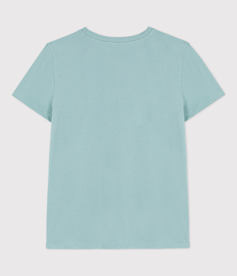 LE DROIT, katoenen T-shirt voor dames met ronde hals groen