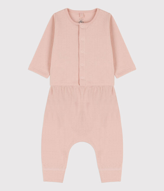 Set met 2 stuks in biologisch tubic voor baby's roze SALINE