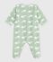 Overpyama in fleece voor de winter met walvismotief voor baby's SAULE/ MARSHMALLOW