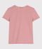 Tee-shirt LE DROIT col rond en coton Femme rose PAPI/beige AVALANCHE