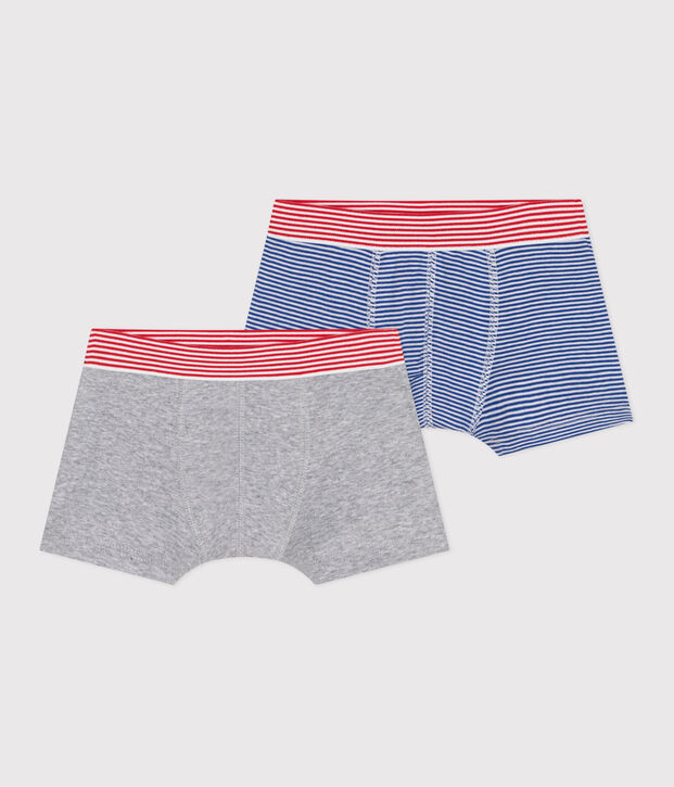 Set met 2 katoenen boxershorts voor kinderen multicouleur