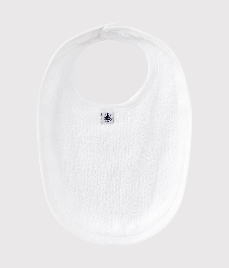 Bavoir b&eacute;b&eacute; fille doubl&eacute; rose VIENNE/blanc ECUME