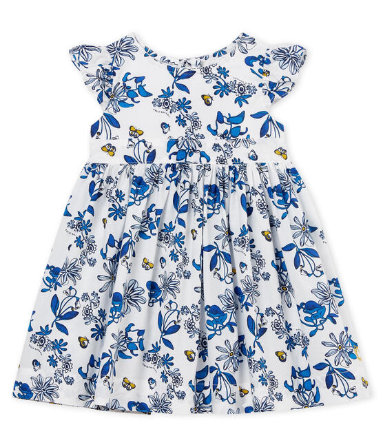 Robe mc imprimee bebe fille blanc MARSHMALLOW/blanc MULTICO