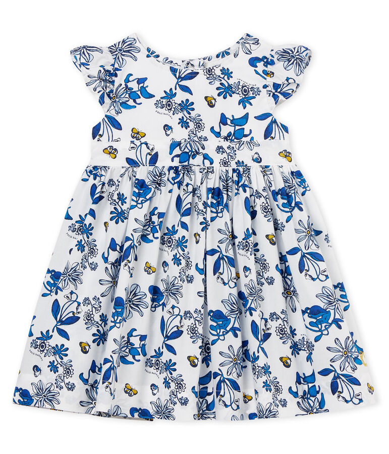 Robe mc imprimee bebe fille blanc/multicouleur