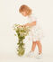 Robe manches courtes imprimée bébé fille blanc MARSHMALLOW/blanc MULTICO