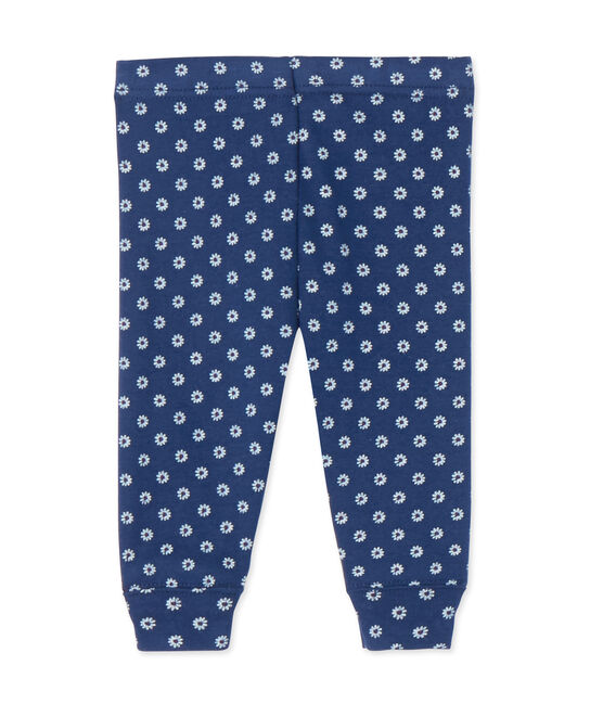 Legging met dessin voor babymeisjes blauw MEDIEVAL/wit MULTICO