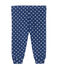 Legging met dessin voor babymeisjes blauw MEDIEVAL/wit MULTICO