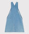 Robe salopette en denim léger enfant fille bleu DENIM CLAIR