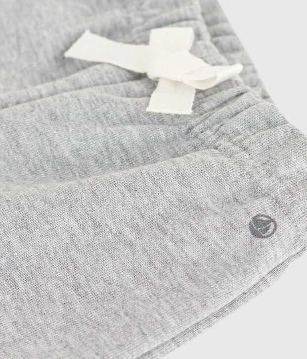 Pantalon b&eacute;b&eacute; en coton uni gris
