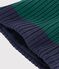 Gebreide tweekleurige colsjaal met fleecevoering voor kinderen groen/blauw