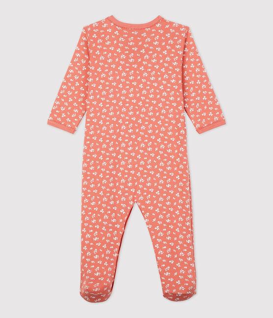 Slaappakje bloemenprint in biokatoen voor baby's roze PAPAYE/ MARSHMALLOW