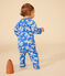 Katoenen pyjama met rits voor baby's FUJI/ MARSHMALLOW