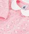 Babypyjama van fluweel met kraagje en bloemenprint roze/multicouleur