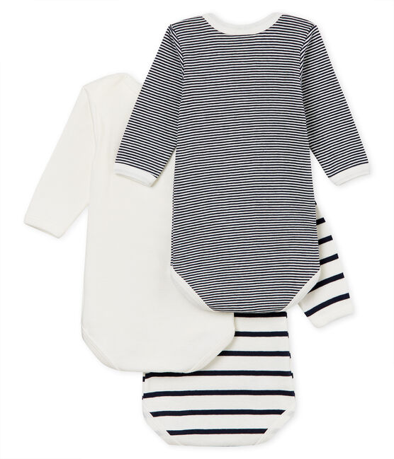 Trio rompertjes lange mouwen baby VARIANTE 1 CN