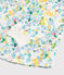 Pyjama à fleurs aquarellées petite fille en molleton blanc MARSHMALLOW/blanc MULTICO