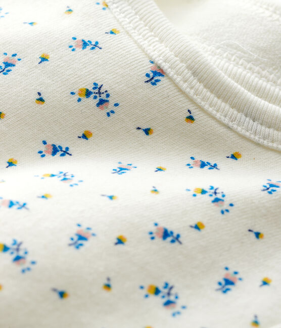 Babyslabbetje van ribkatoen wit MARSHMALLOW/grijs GRIS