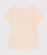 T-shirt van lichte jersey voor meisjes wit AVALANCHE/ MEDIEVAL
