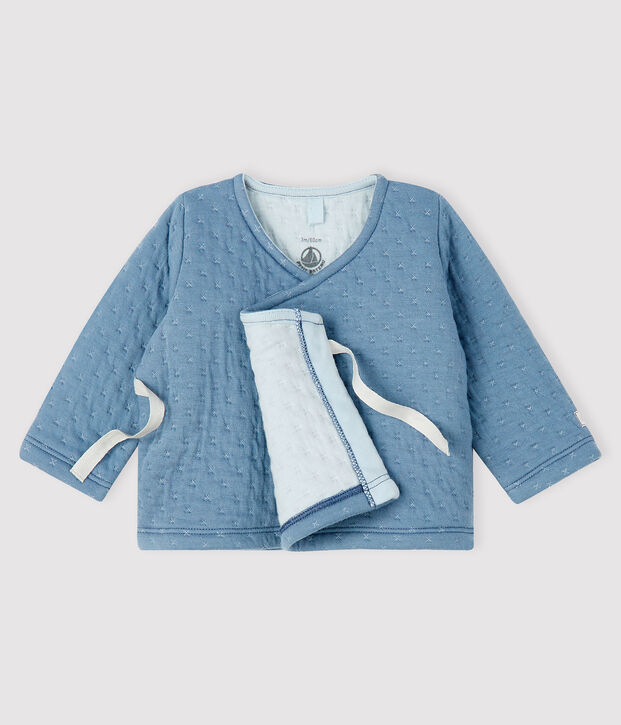 Babyvestje van dubbelgeweven textiel grijs