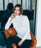 Sous-pull femme en coton léger blanc MARSHMALLOW