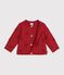 Katoenen babyvestje met hartjesmotief rood
