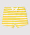 Short en jersey épais bébé jaune ORGE/blanc MARSHMALLOW