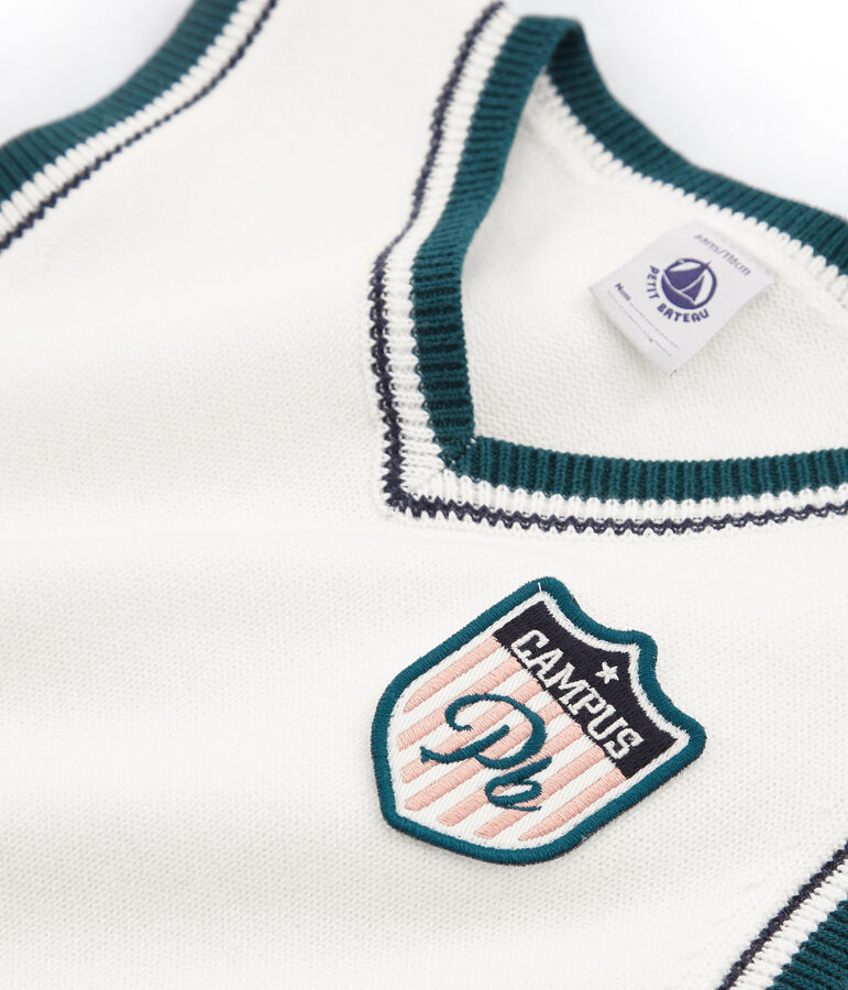 Jongenstrui zonder mouwen wit/multicouleur