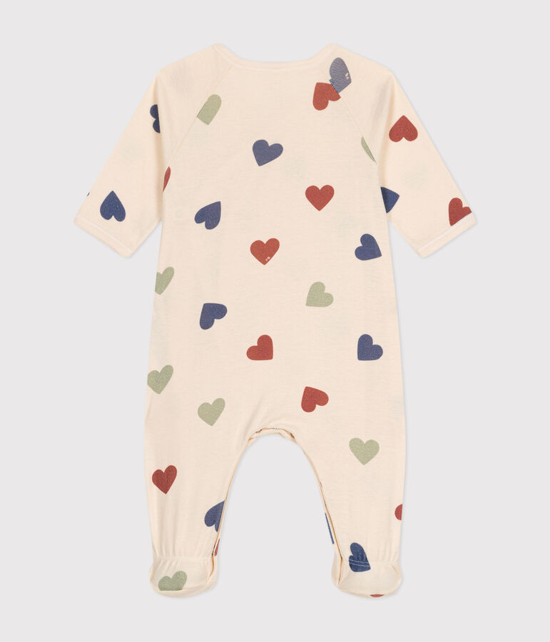 Katoenen babypyjama met bloemenprint ecru/multicouleur