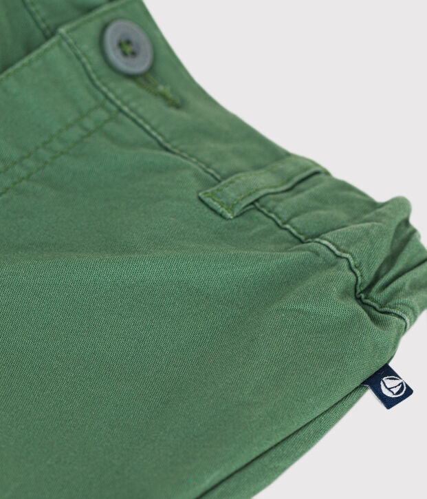 Short van keperstof voor baby's groen