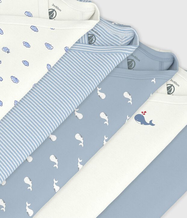 Set van katoenen babyrompertjes met lange mouwen en print multicouleur