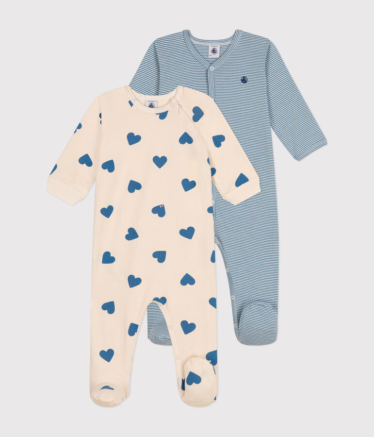 Setje met 2 katoenen babypyjama's variante 1