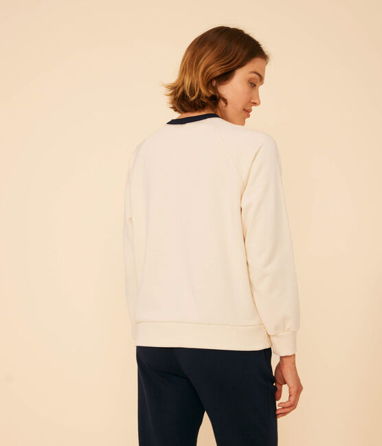 Sweatshirt van fleece voor dames ecru AVALANCHE
