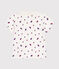 Babypolo met korte mouw van dunne jersey wit MARSHMALLOW/wit MULTICO