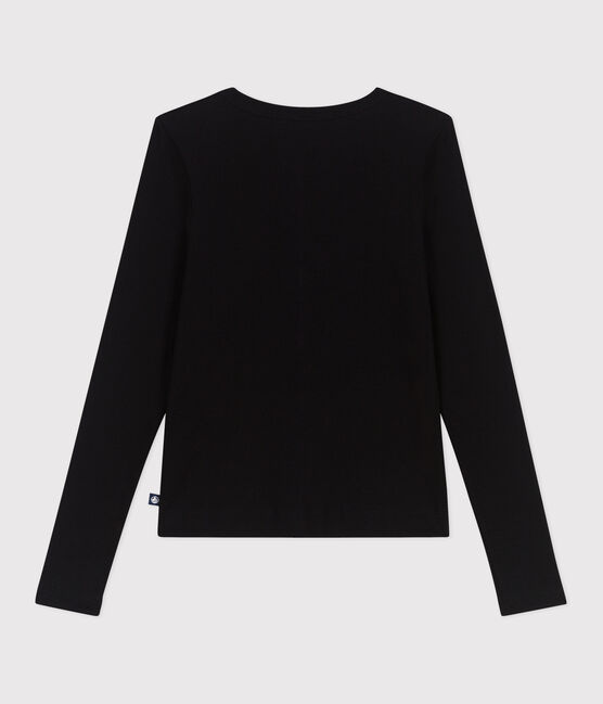 Effen katoenen damesvest zwart BLACK