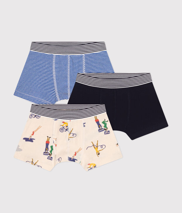 Set met drie boxershorts van katoen voor kinderen multicouleur