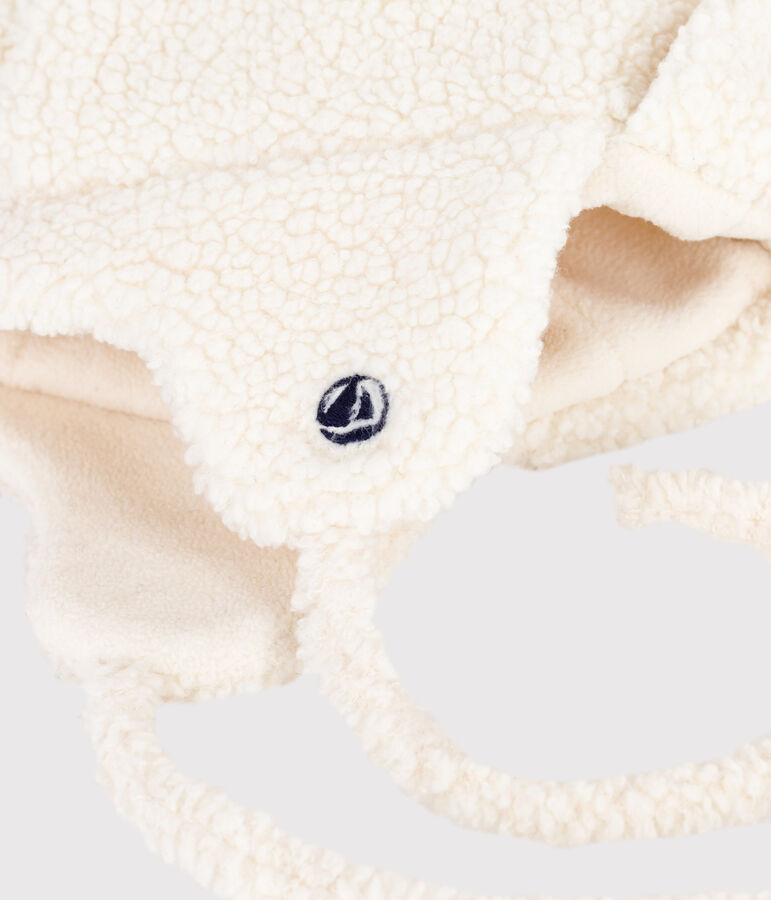 Chapka b&eacute;b&eacute; en fausse fourrure doubl&eacute;e sherpa &eacute;cru