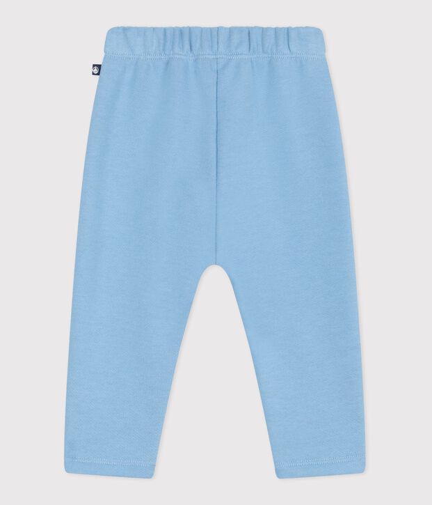 Pantalon de jogging b&eacute;b&eacute; en coton uni bleu clair