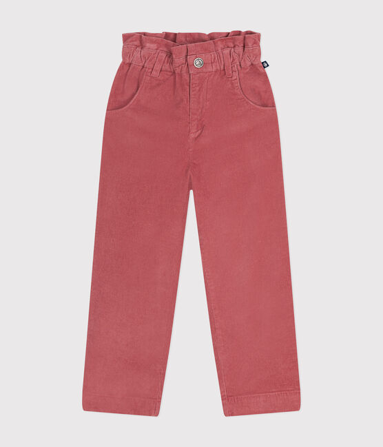 Pantalon en velours enfant fille rose ROSEWOOD