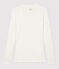 Licht geribd Dames T-shirt wit MARSHMALLOW