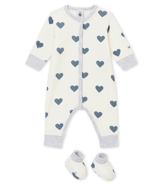 Ensemble nuit bébé fille blanc MARSHMALLOW/bleu ASTRO