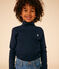 Sous-pull en coton enfant fille / garçon bleu SMOKING