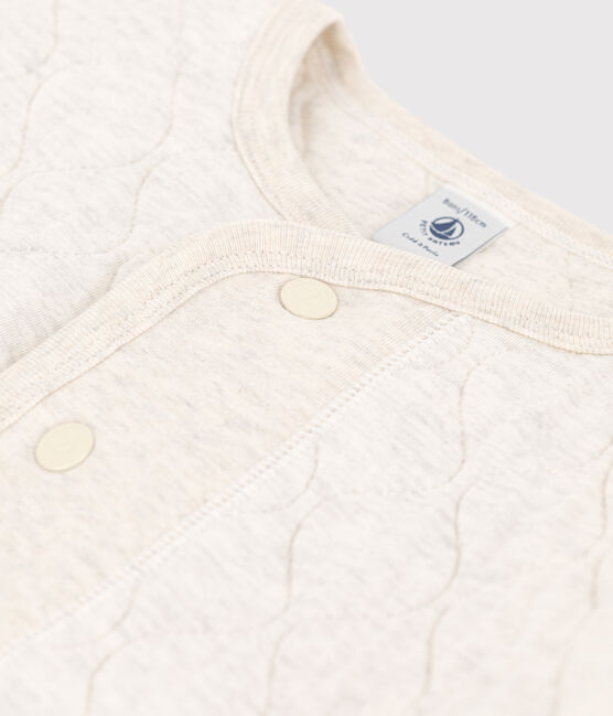 Cardigan en tubique enfant fille / garçon beige MONTELIMAR CHINE