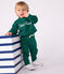 Pantalon bébé en coton uni vert EVERGREEN