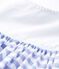 Jurk met korte mouwen voor baby meisje wit MARSHMALLOW/blauw RIYADH