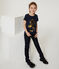 Tee-shirt manches courtes enfant fille bleu SMOKING
