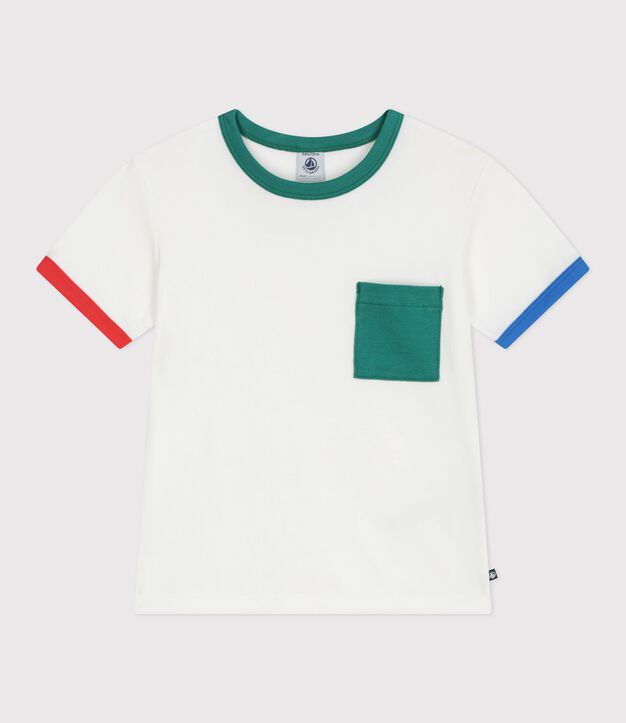 Katoenen T-shirt met korte mouwen voor kinderen wit