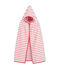 Uniseks badcape in badstof wit LAIT/roze MERVEILLE