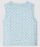 Gilet bleu sans manches réversible bébé garçon en côte ouatinée bleu FRAICHEUR/blanc MULTICO