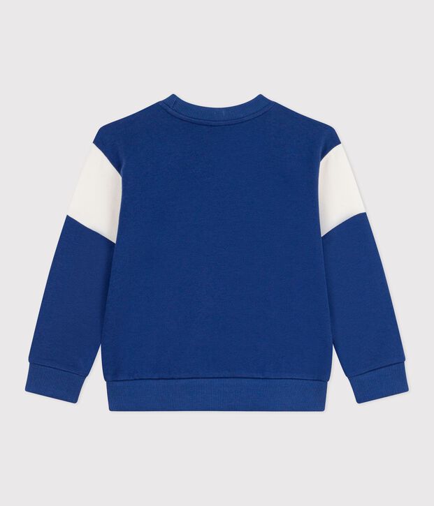 Katoenen sweatshirt voor kinderen blauw/ecru