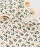 Combinaison longue imprimée bébé en coton blanc AVALANCHE/ MULTICO