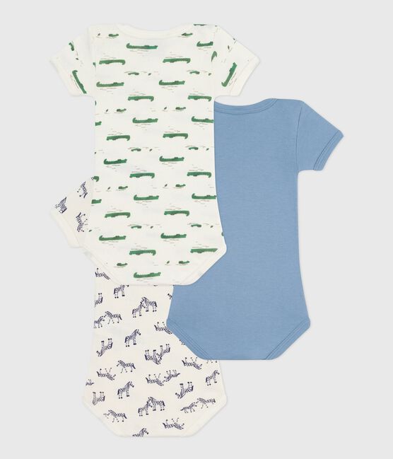 Setje van katoenen body's met korte mouwen en diertjes voor baby's variante 1